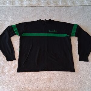 Twin Six Merino Wool Men's Black and Green Cyclist Pullover Sweater